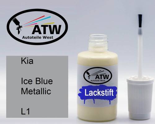 Kia, Ice Blue Metallic, L1: 20ml Lackstift, von ATW Autoteile West.